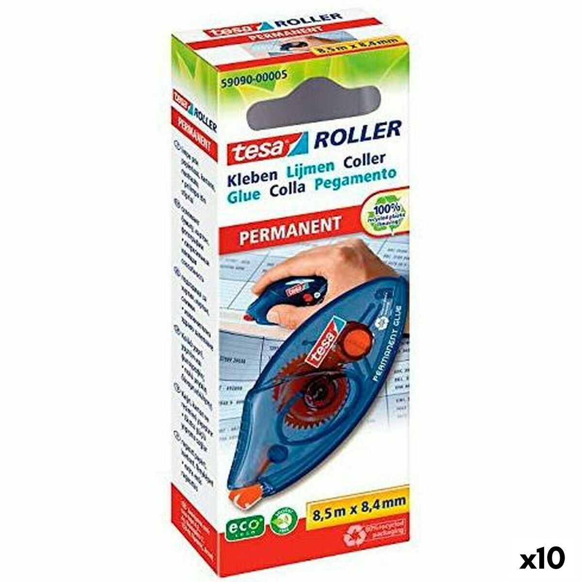 Fita Corretora TESA (10 Unidades) 8,4 mm 8,5 m Permanente