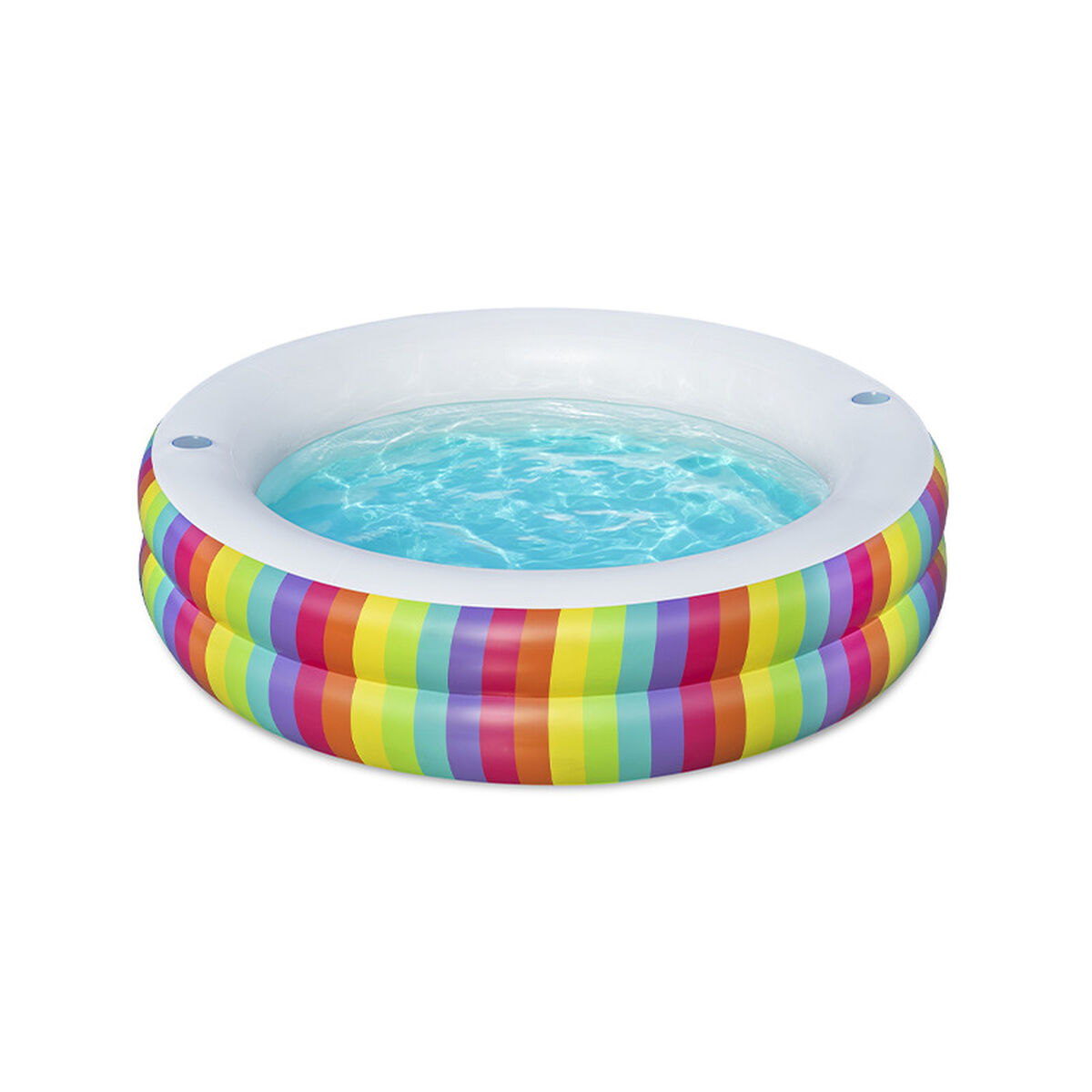 Bestway Piscina Infantil 2 Aros Arco-íris 206x206x51 cm +6 Anos Jardim 54443