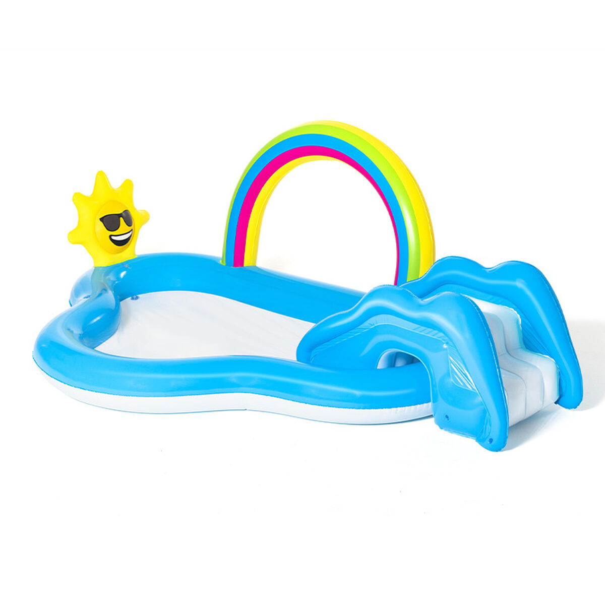 Bestway Piscina Inflável Parque de Jogos Arco-íris 257x145x91 cm +2 Anos Jardim 53092