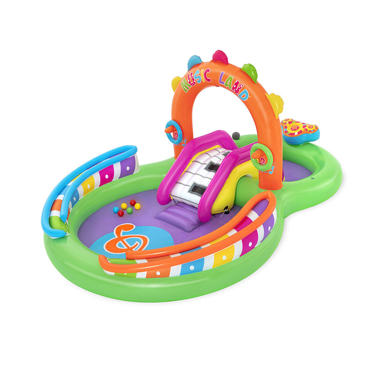 Bestway Piscina Insuflável Parque de Jogos Musical 295x190x137 cm +2 Anos Jardim 53117
