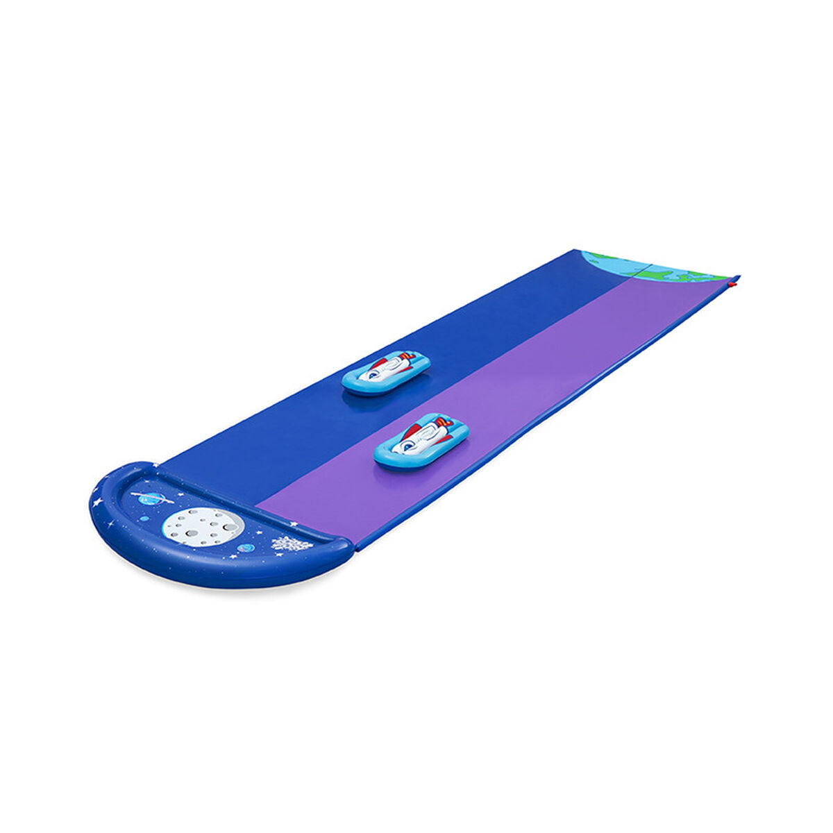 Bestway Pista Deslizante com Rampa de Salto Duplo 488x138 cm +3 Anos Jardim 52364