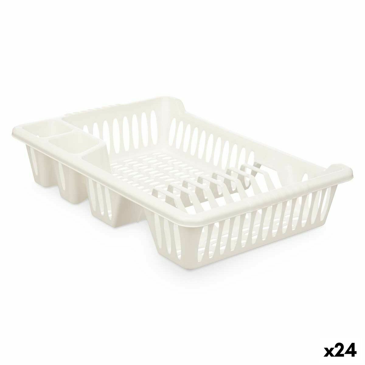 Escorredor de Louça Kinvara Branco 40 x 8 x 29,5 cm (24 Unidades)