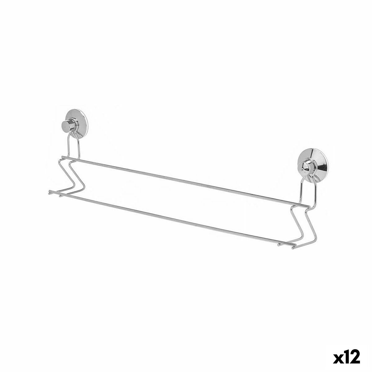 Toalheiro de barra Berilo Metal Aço ABS 54 x 15 x 6,5 cm Duplo (12 Unidades)