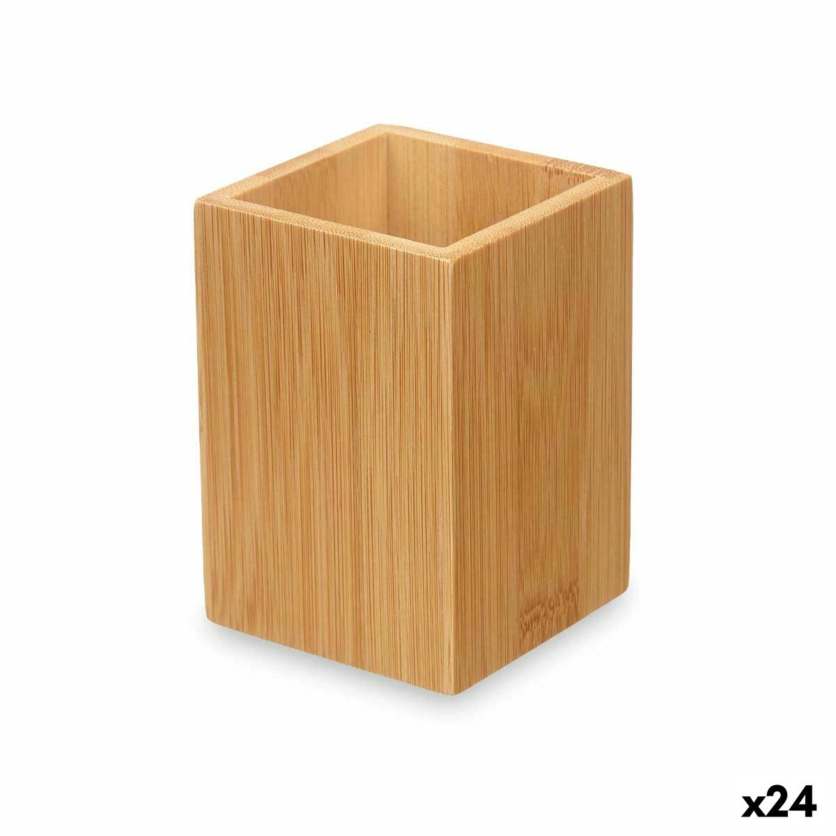 Suporte para a escova de Dentes Berilo Natural Bambu Plástico 6,8 x 9,7 x 6,8 cm (24 Unidades)