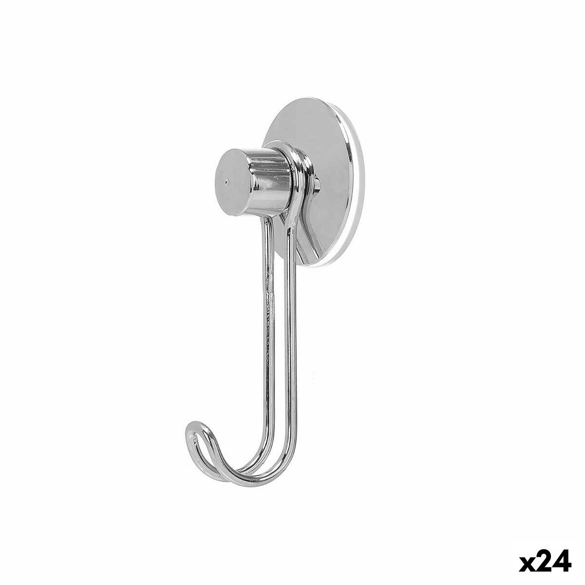 Gancho para pendurar Berilo Metal Aço ABS 6 x 13 x 4 cm (24 Unidades)