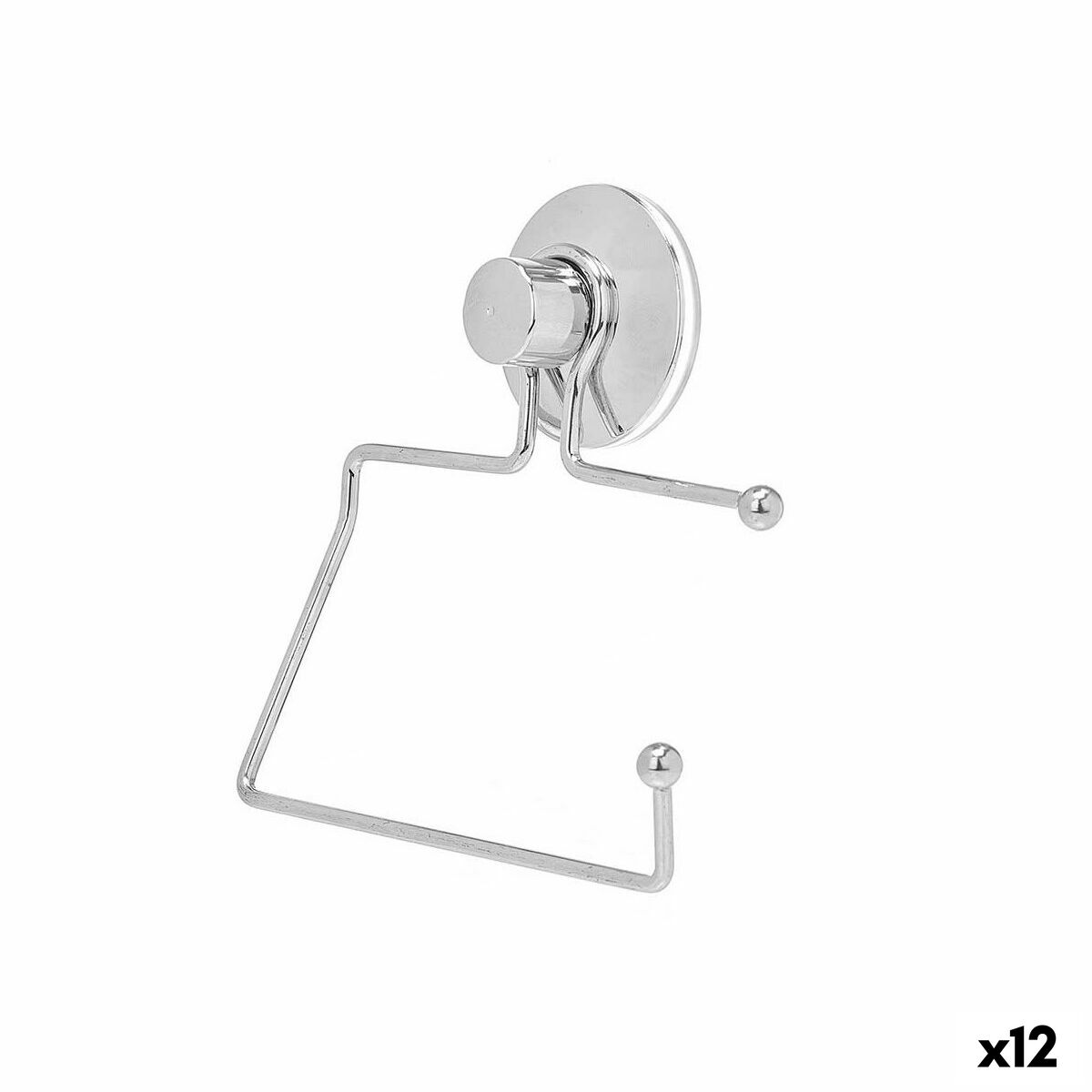 Porta-Rolos de Papel Higiénico Berilo Metal Aço ABS 12 x 14 x 3,5 cm (12 Unidades)