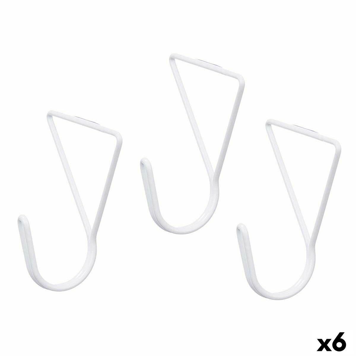 Cabides Gift Decor Branco Metal Triangular Conjunto 3 Peças (6 Unidades)