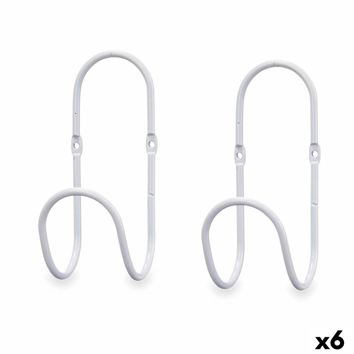 Cabides Gift Decor Branco Metal Conjunto 2 Peças (6 Unidades)