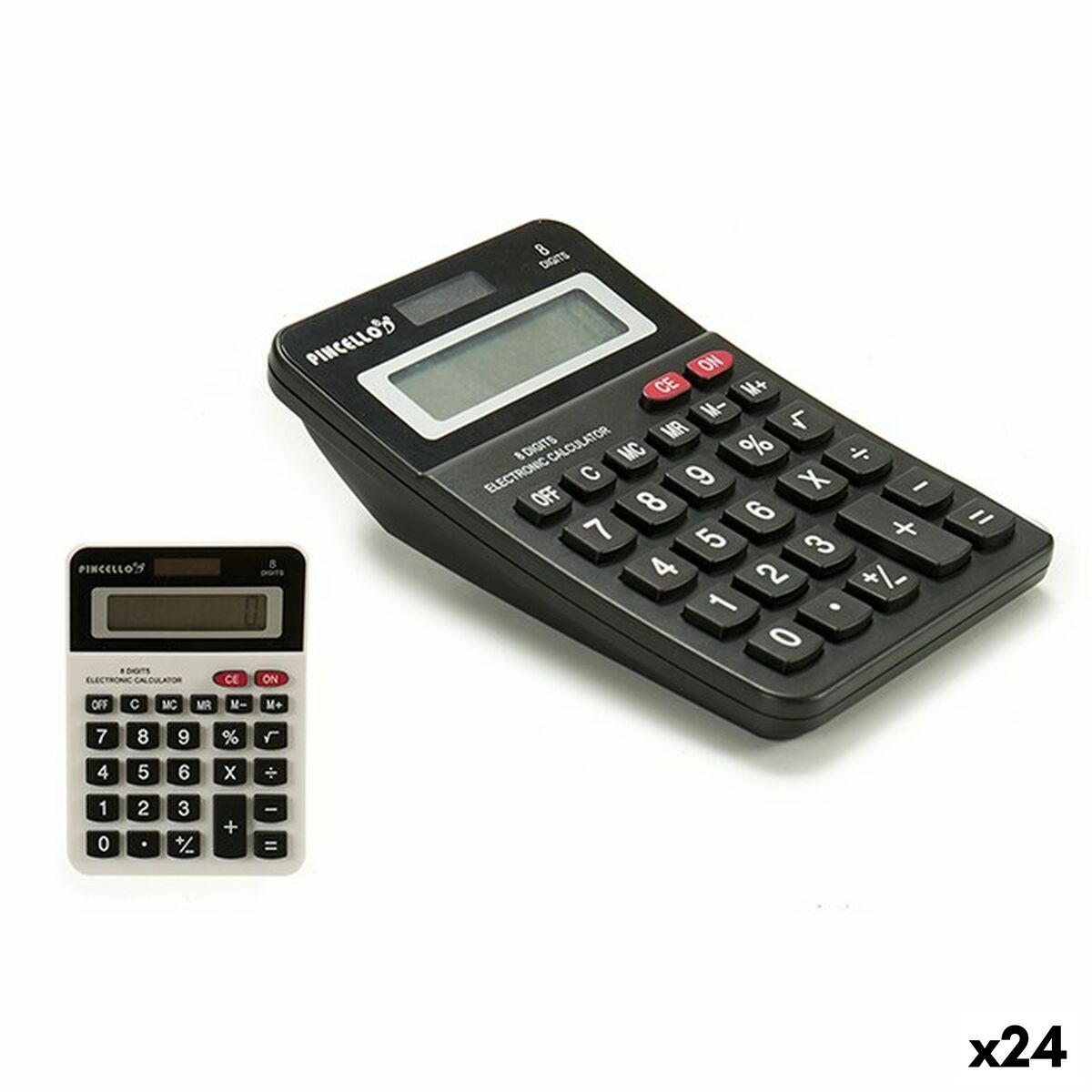 Calculadora Pincello Branco Preto 10 x 4 x 14,5 cm Solar Médio (24 Unidades)