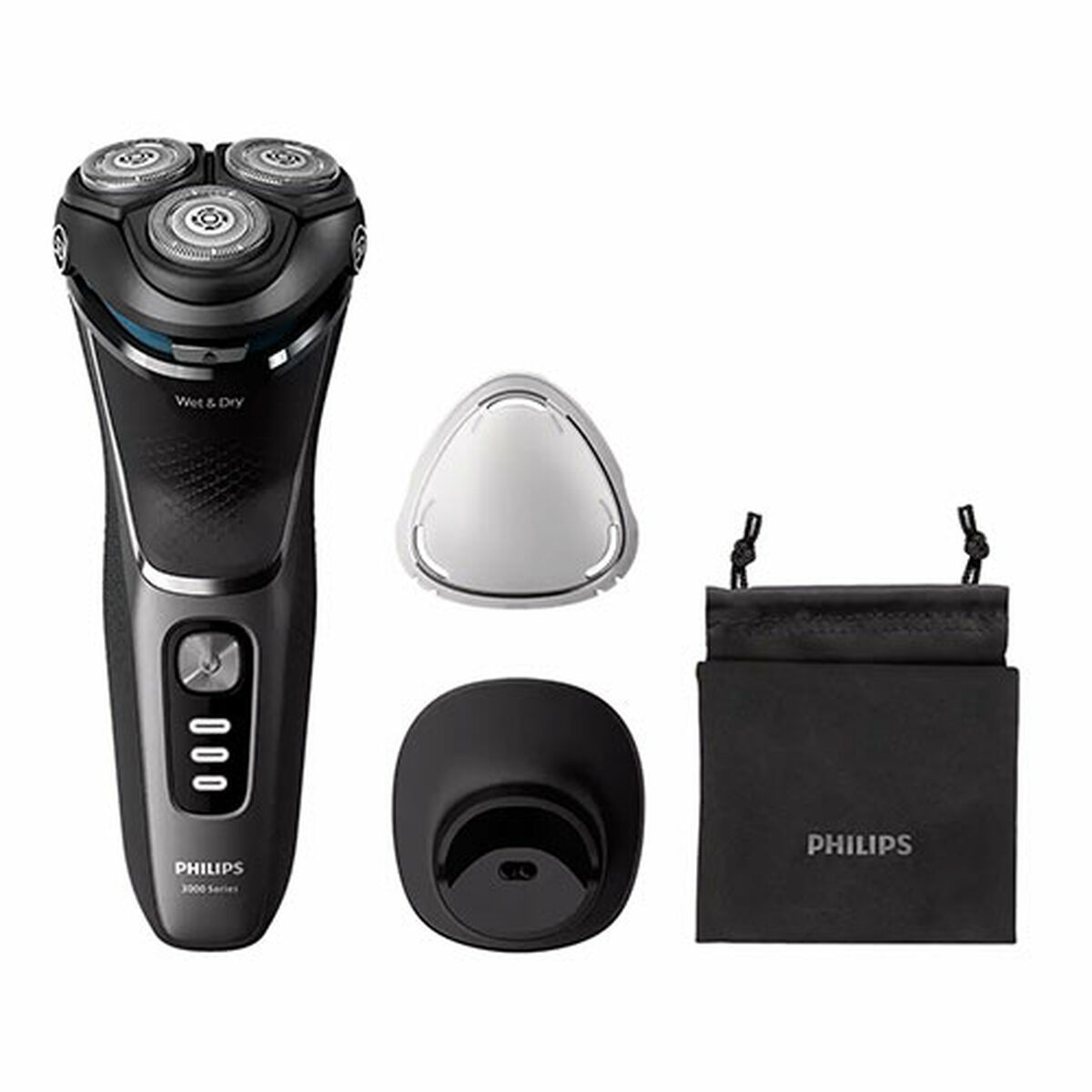 Máquina de Barbear Elétrica Recarregável Philips Series 3000