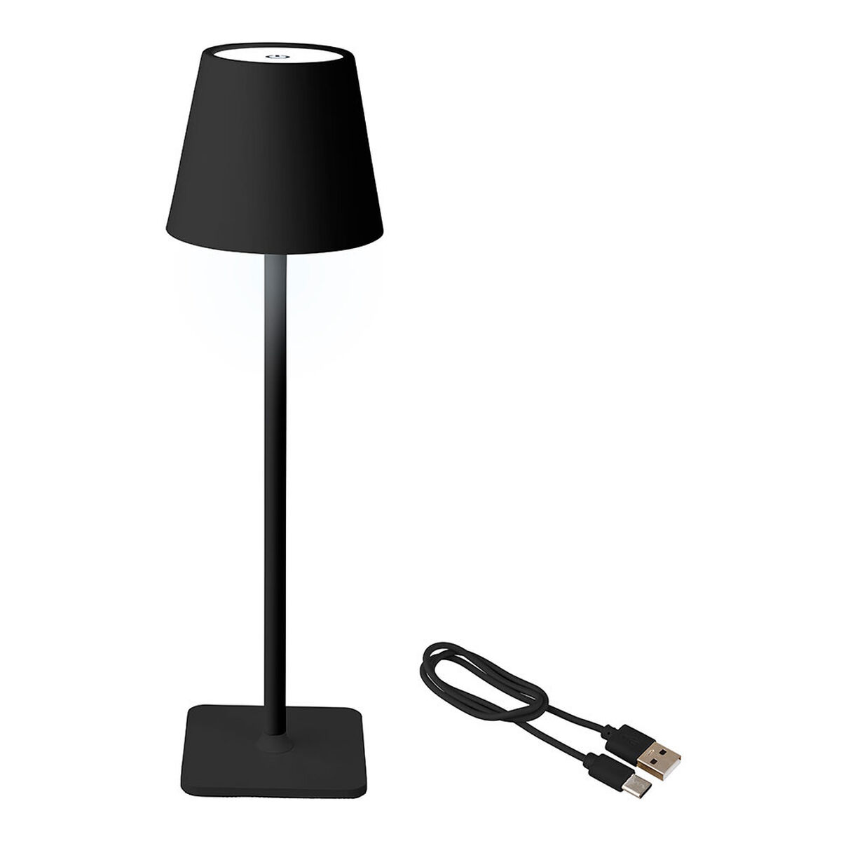 Lâmpada LED de Mesa Lumineo 894376 Preto Metal 17 cm Recarregável