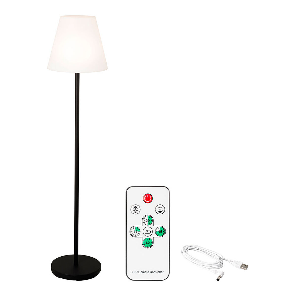 Luminária de chão Lumineo 894459 150 cm Recarregável