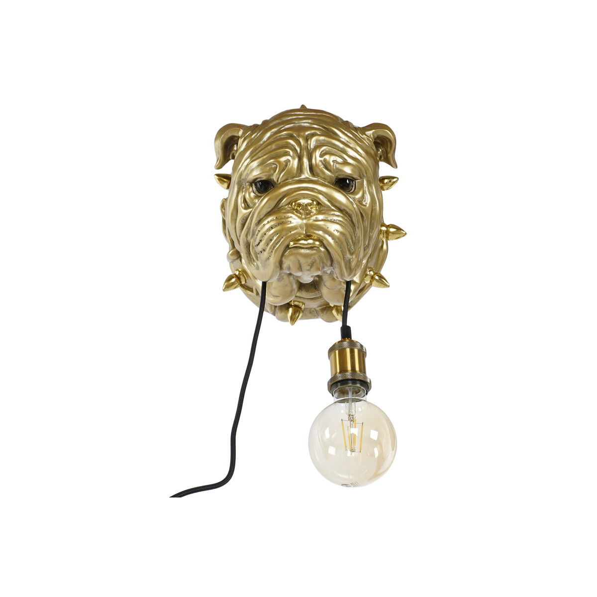 Luminária de parede Home ESPRIT Dourado Resina 50 W Moderno Bulldog 220 V 25 x 23 x 29 cm