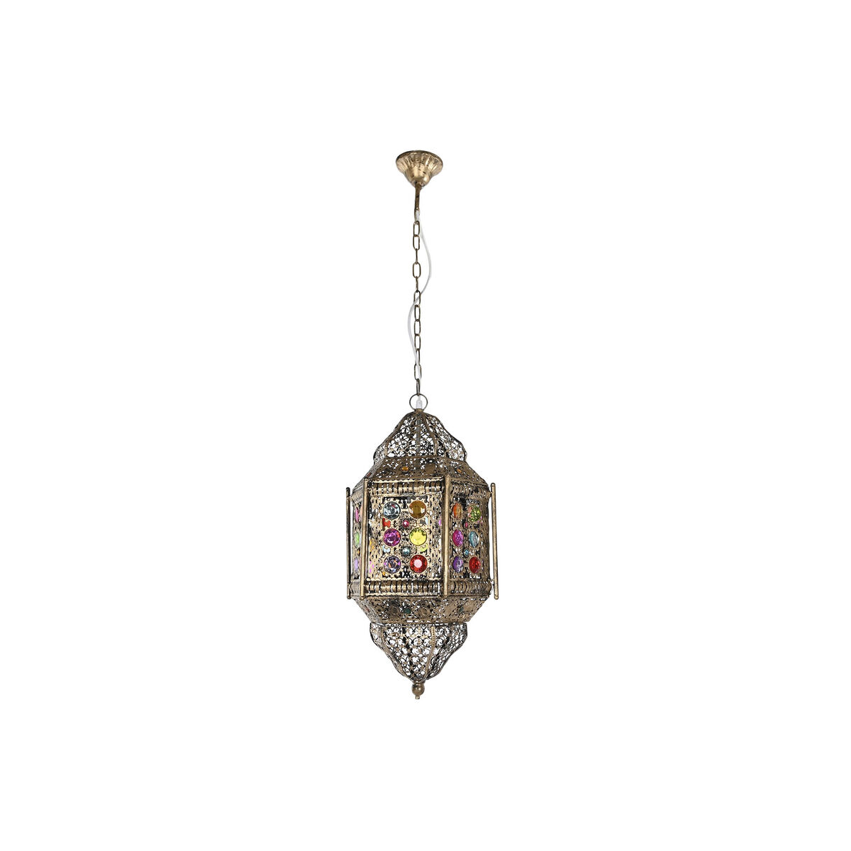 Candeeiro de teto Home ESPRIT Multicolor Dourado Metal 50 W 29 x 26 x 105 cm