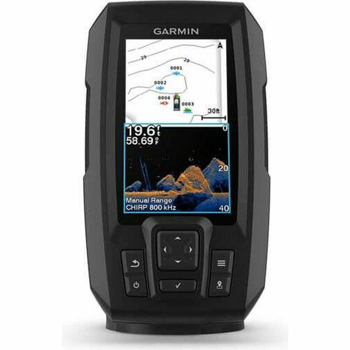 Localizador de peixes Garmin Striker Vivid 4cv GT20-TM 4"