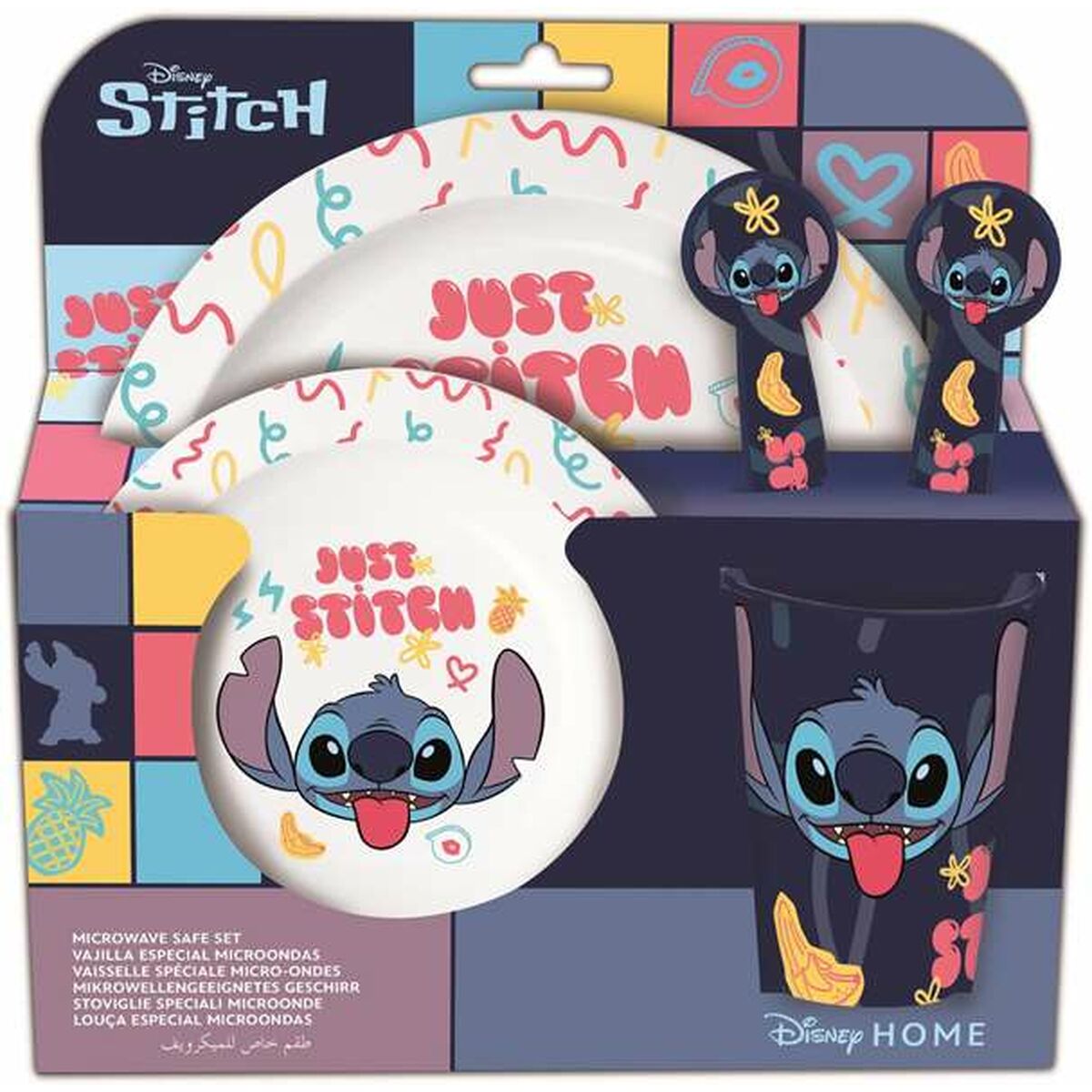 Conjunto de piquenique Stitch Infantil 5 Peças