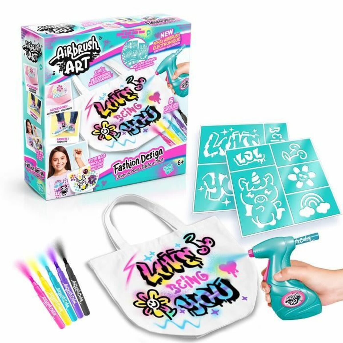 Conjunto de Escrita Canal Toys Airbrush Art