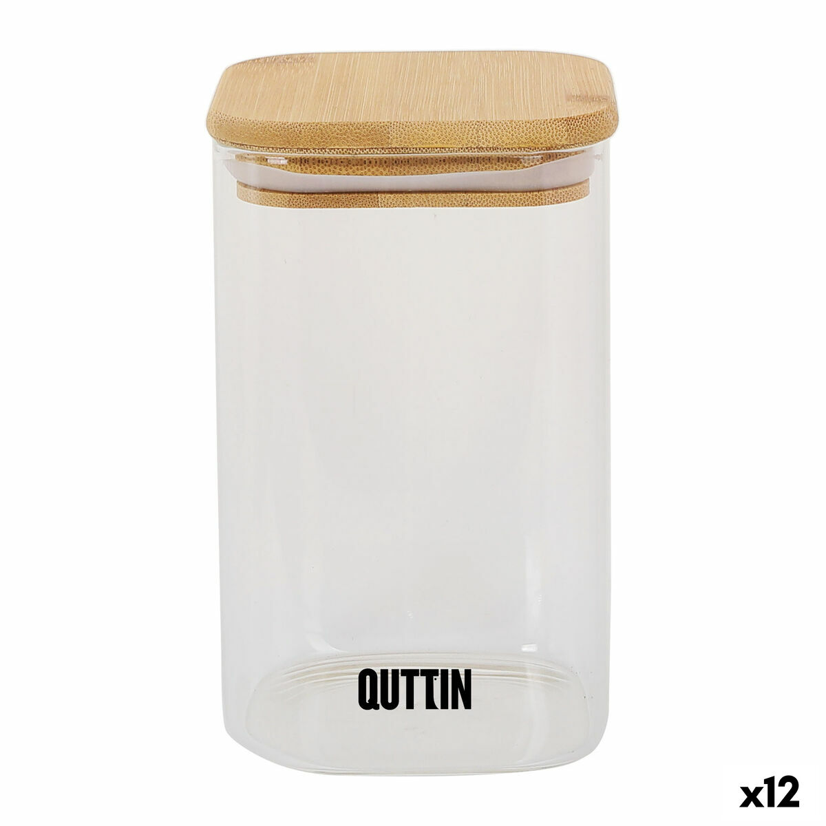 Recipiente para Conservar Alimentos Quttin Bambu Vidro de Borosilicato 720 ml (12 Unidades)