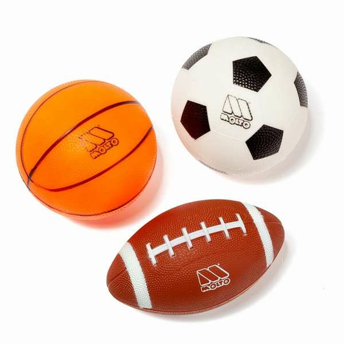 Bolas Moltó 3 Peças Basquetebol Futebol Rugby Infantil