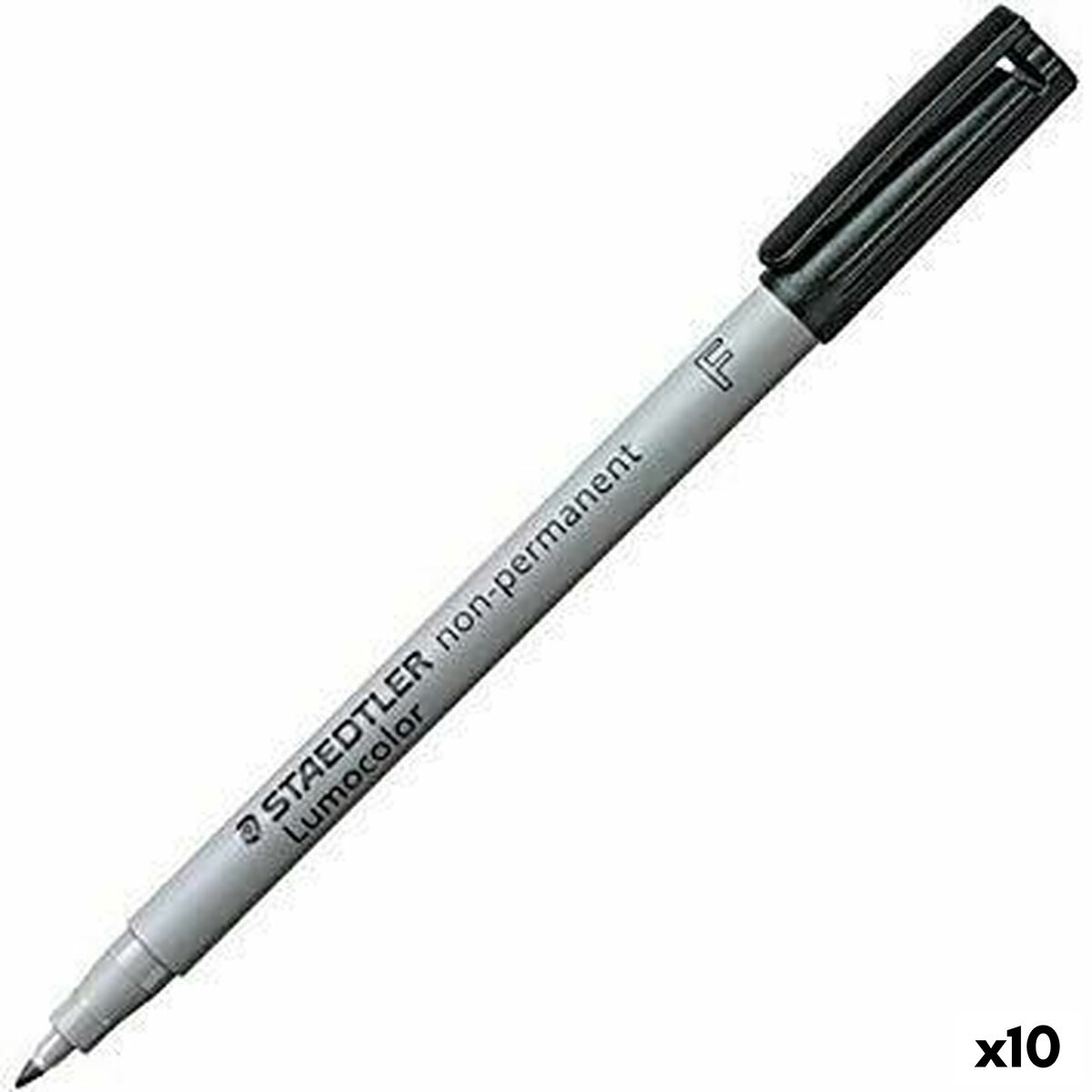 Rotulador Staedtler Lumocolor 316F Preto (10 Unidades)