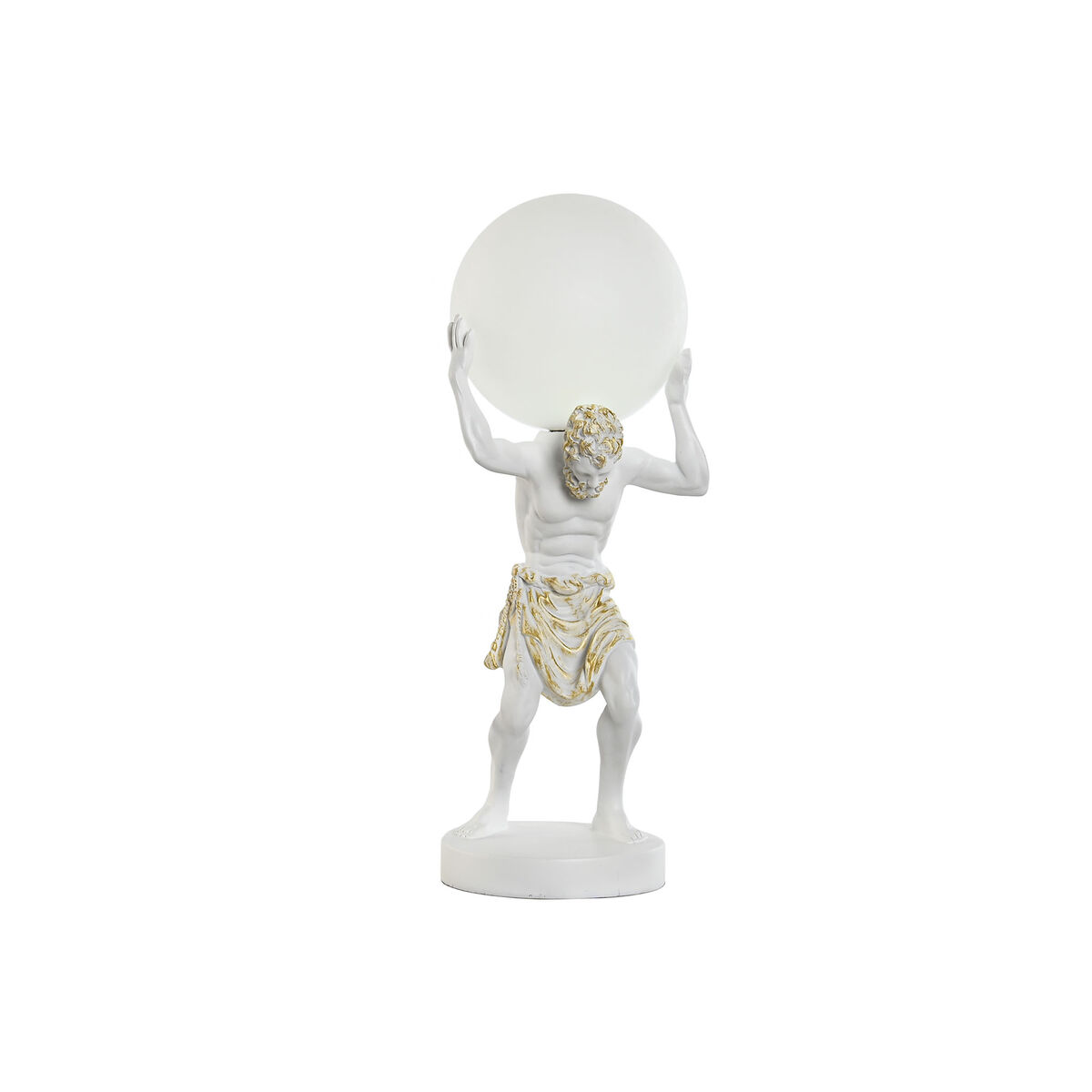 Lâmpada de mesa Home ESPRIT Branco Dourado Resina Plástico 220 V 18 x 17 x 44 cm