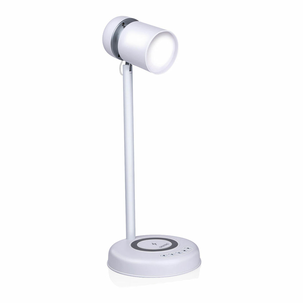 Candeeiro LED com Alta Voz e Carregador sem Fios Grundig Branco 15 W 76 Lm Ø 12 x 34 cm Plástico 3 em 1