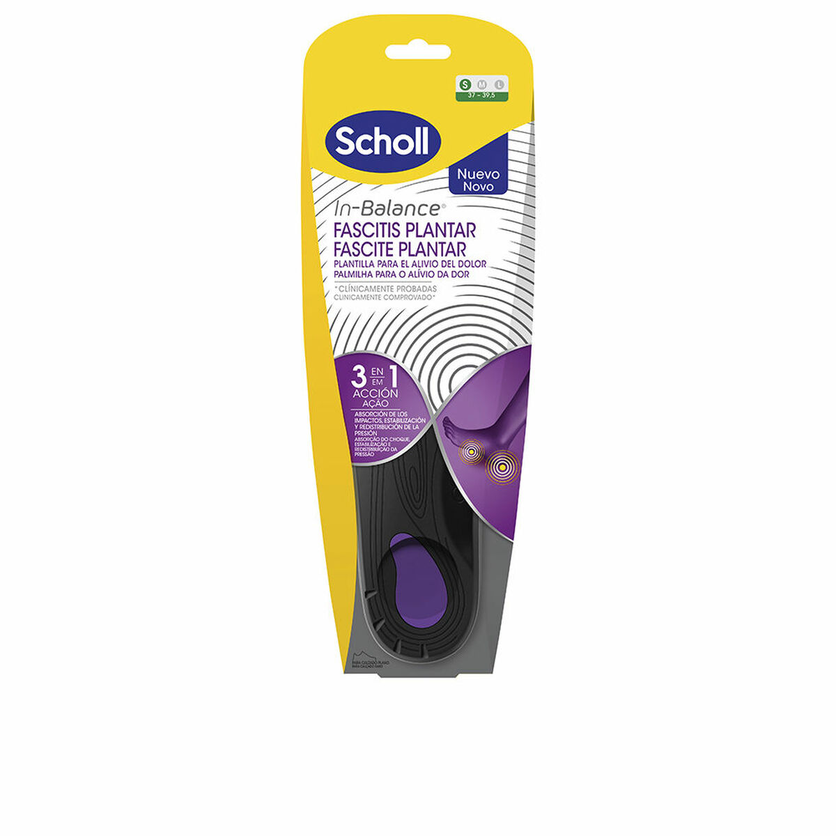 Palmilhas Scholl Fascitis Plantar S 37-39,5