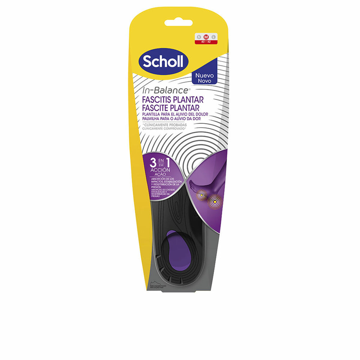 Palmilhas Scholl Fascitis Plantar M 40-42