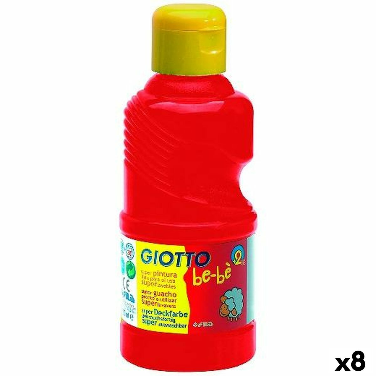 Têmpera Giotto Vermelho 250 ml (8 Unidades)
