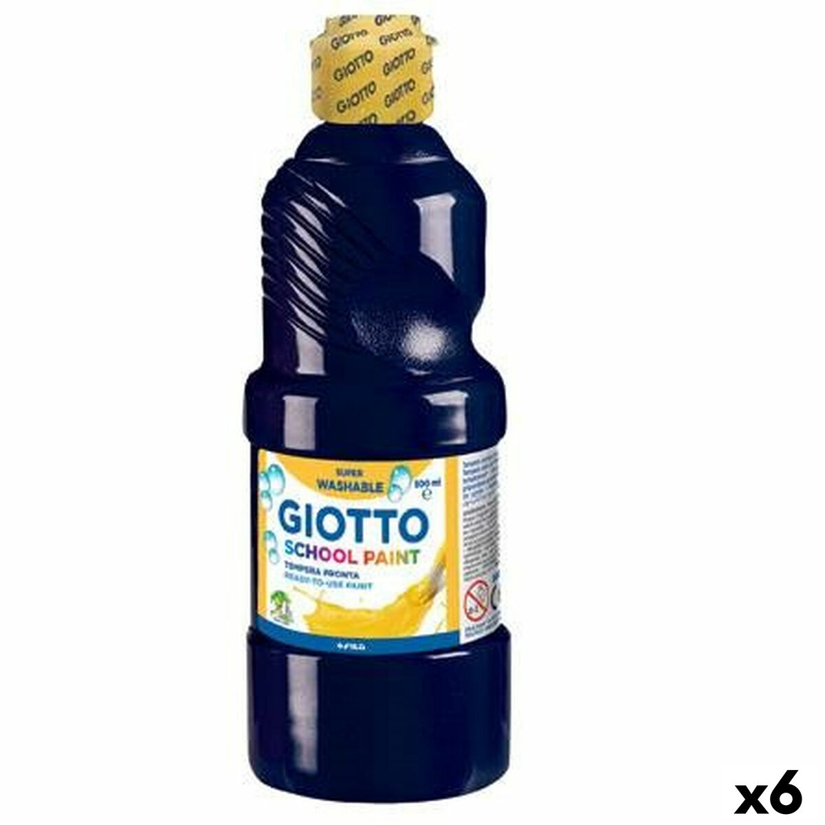 Têmpera Giotto Preto 500 ml (6 Unidades)