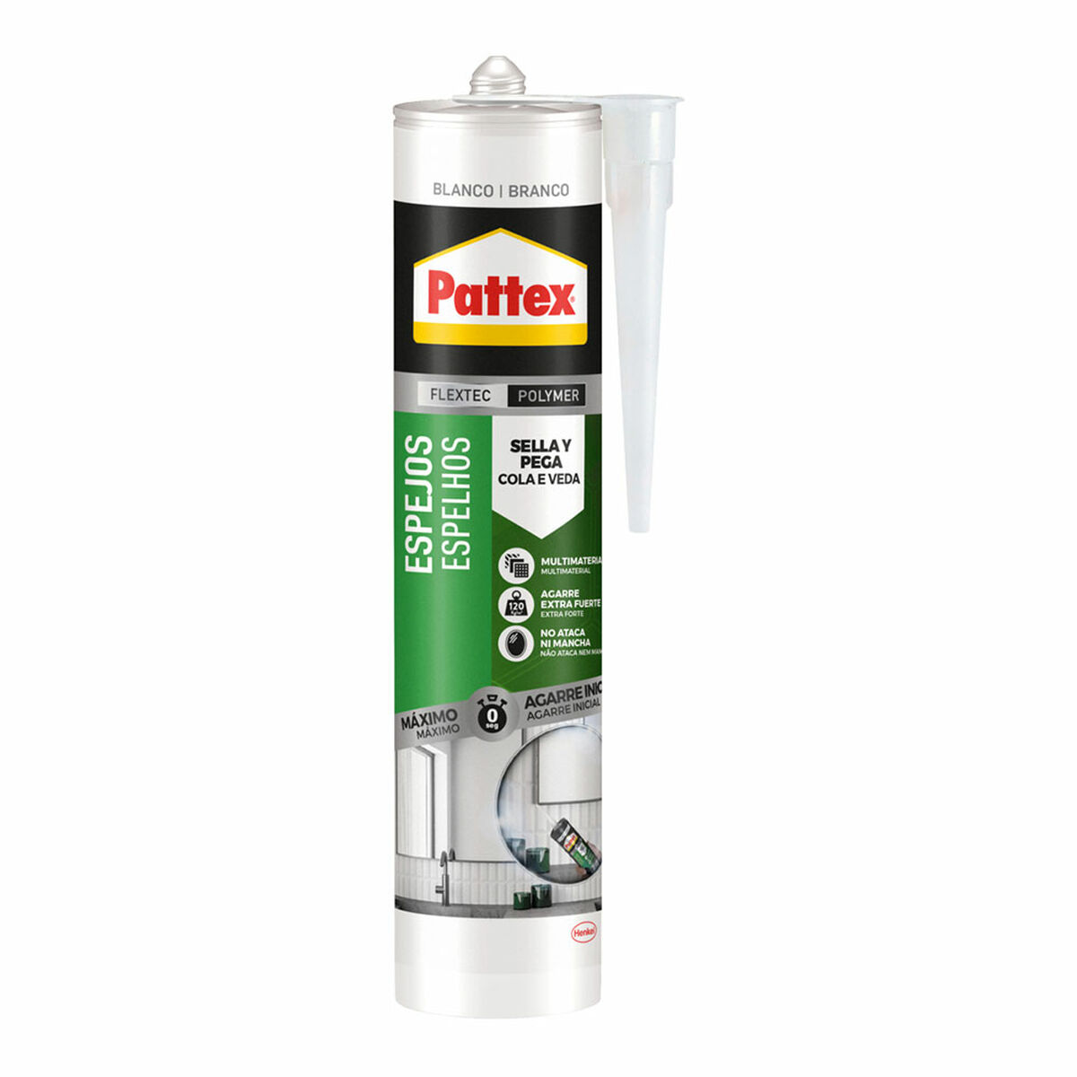 Adesivo de montagem Pattex 2899208 280 ml Espelhos Branco