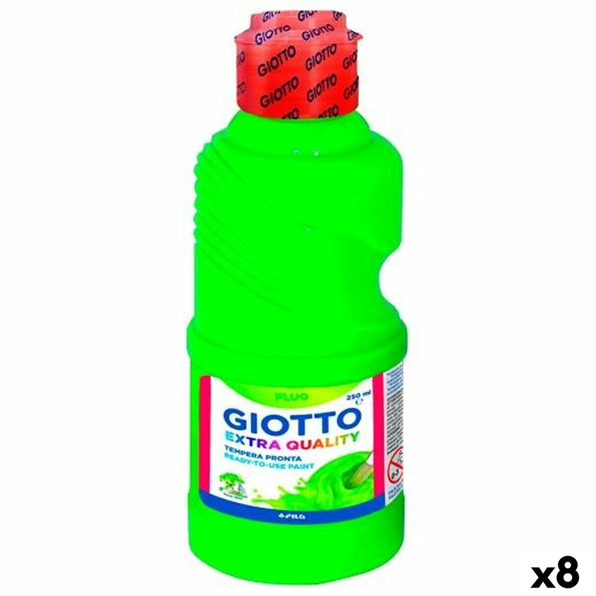 Têmpera Giotto Fluo Verde 250 ml (8 Unidades)