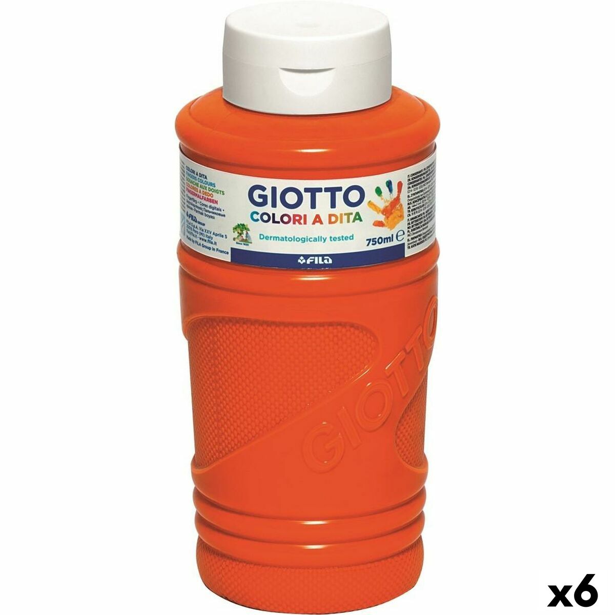 Pintura de Dedos Giotto Laranja 750 ml (6 Unidades)