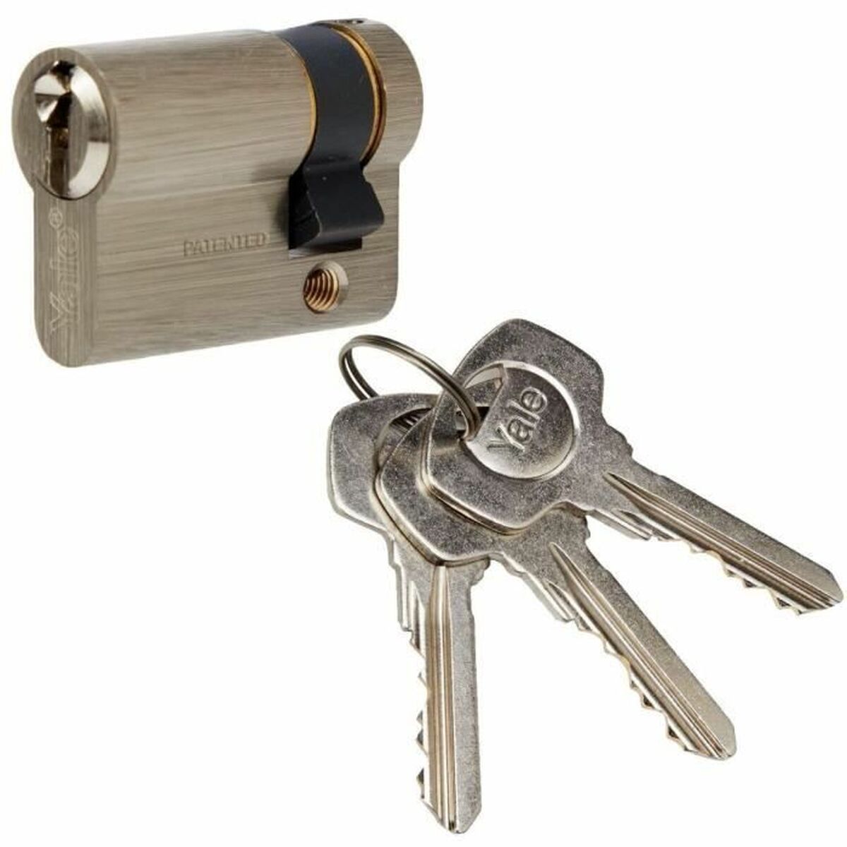 Cilindro de segurança Yale 30 x 10 mm Latão Porta de garagem