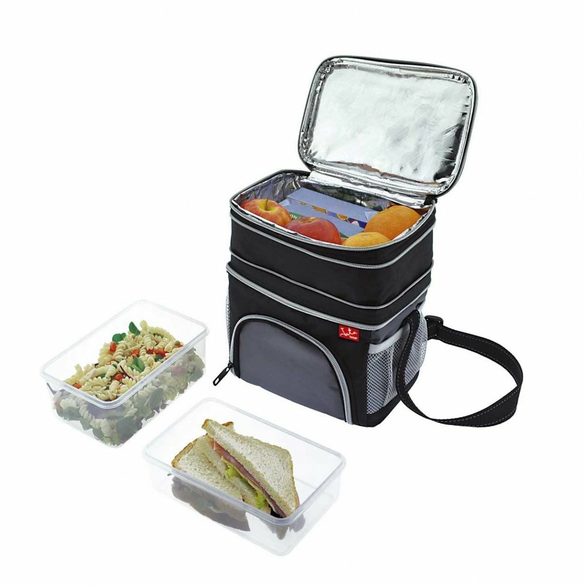 Bolsa Térmica JATA 954 23 x 15 cm Preto/Cinzento