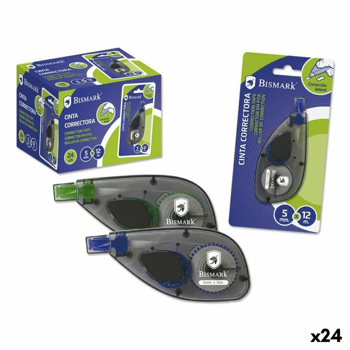 Fita Corretora Bismark 5 mm 12 m (24 Unidades)