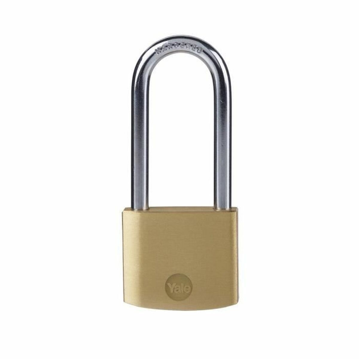 Cadeado com chave Yale Dourado