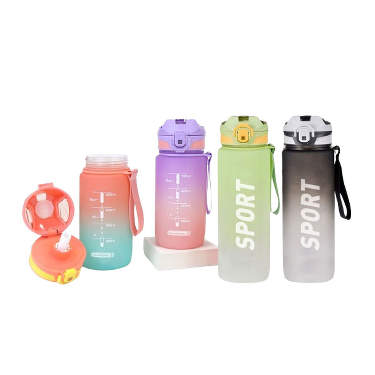 Garrafa de água Bewinner Multicolor 800 ml 0,8 L 7,5 x 24,5 cm