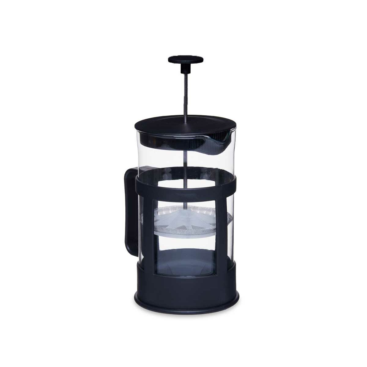 Bule Kinvara Preto Transparente 600 ml 15 x 19,5 x 11 cm 12,5 x 17,5 x 9,5 cm Êmbolo