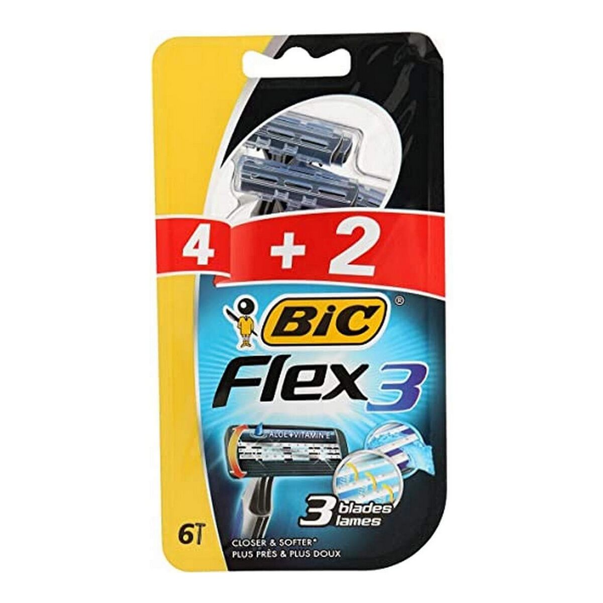 Máquina de Barbear Manual Bic 009219 (4 Unidades)
