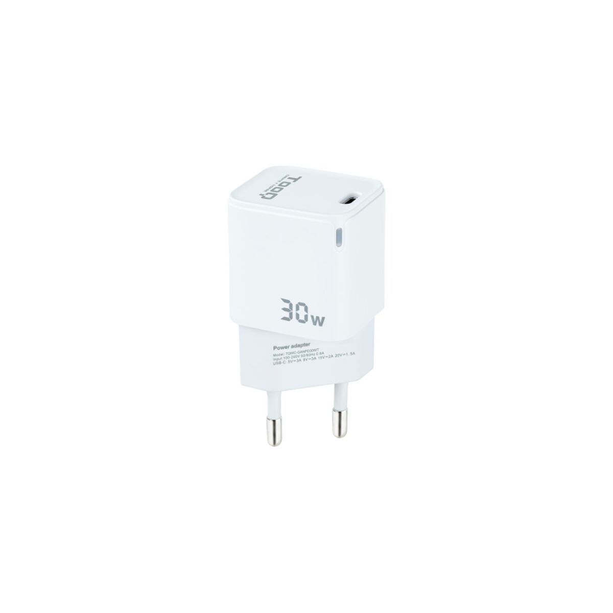 Carregador de Parede TooQ TQWC-GANPD30WT