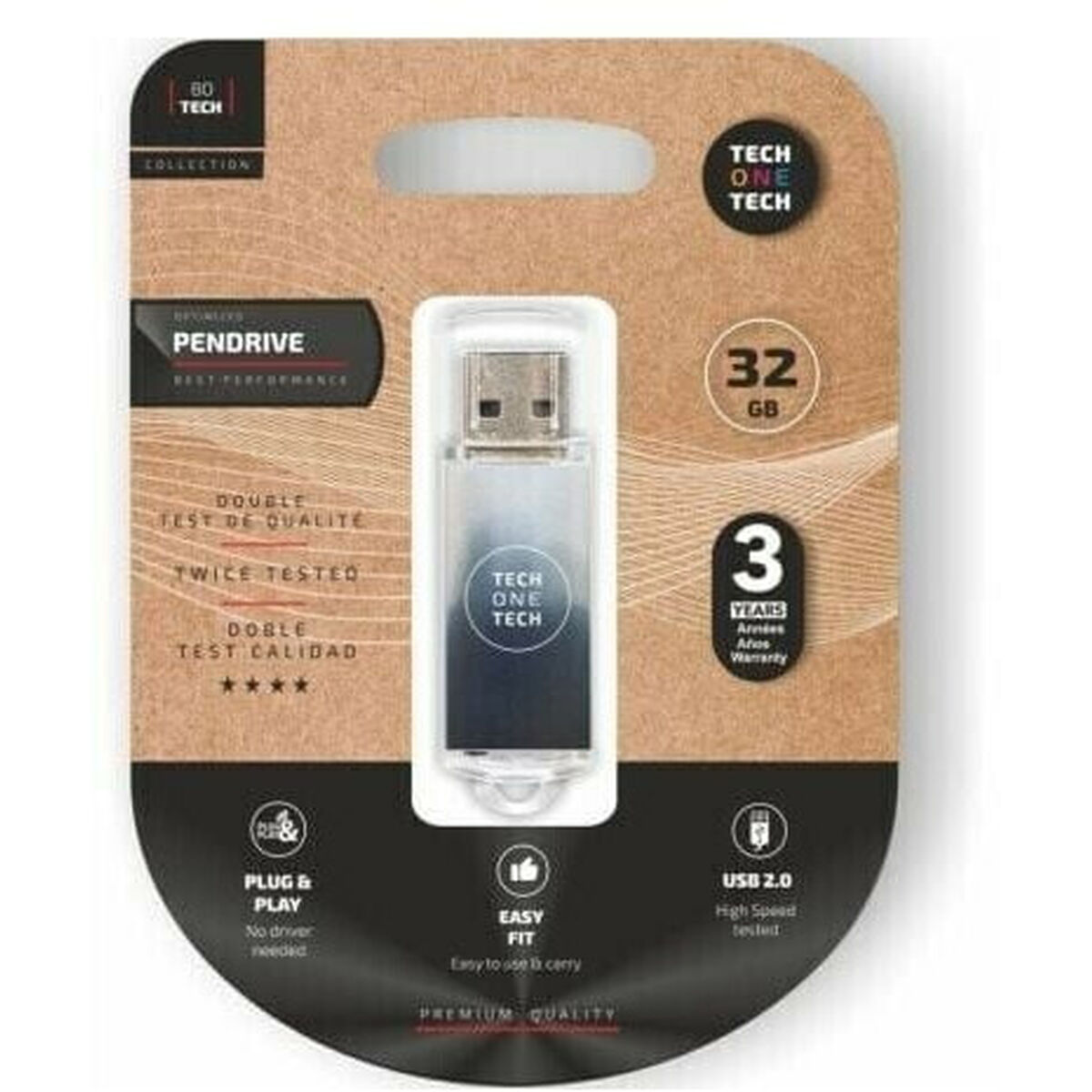 Memória USB Tech One Tech Be B&W 32