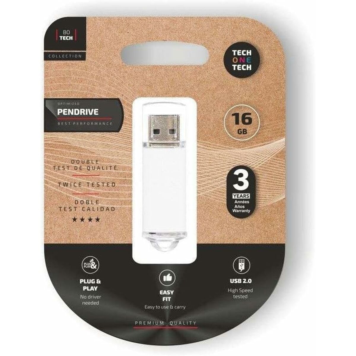 Memória USB Tech One Tech Basic Branco 16