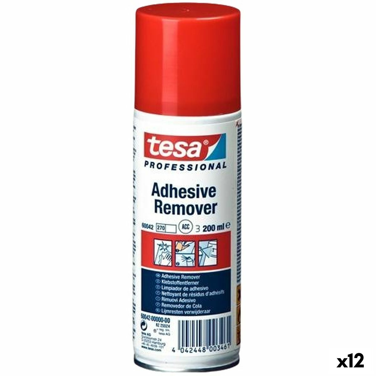 Limpador Adesivo TESA 200 ml Spray (12 Unidades)