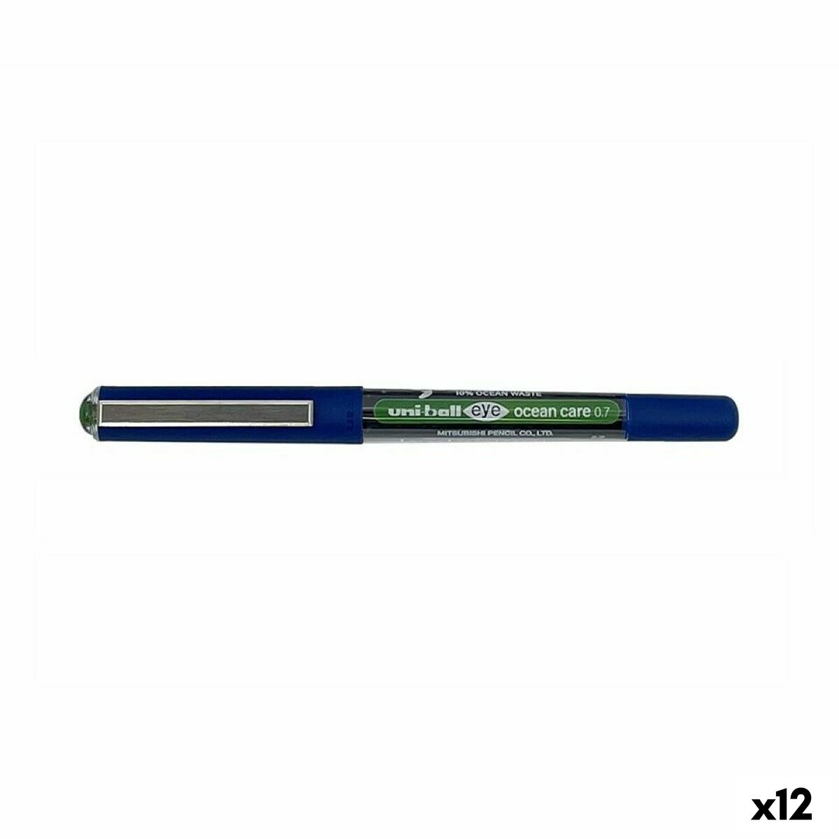 Esferográfica de tinta líquida Uni-Ball Eye Ocean Care 0,7 mm Verde (12 Unidades)