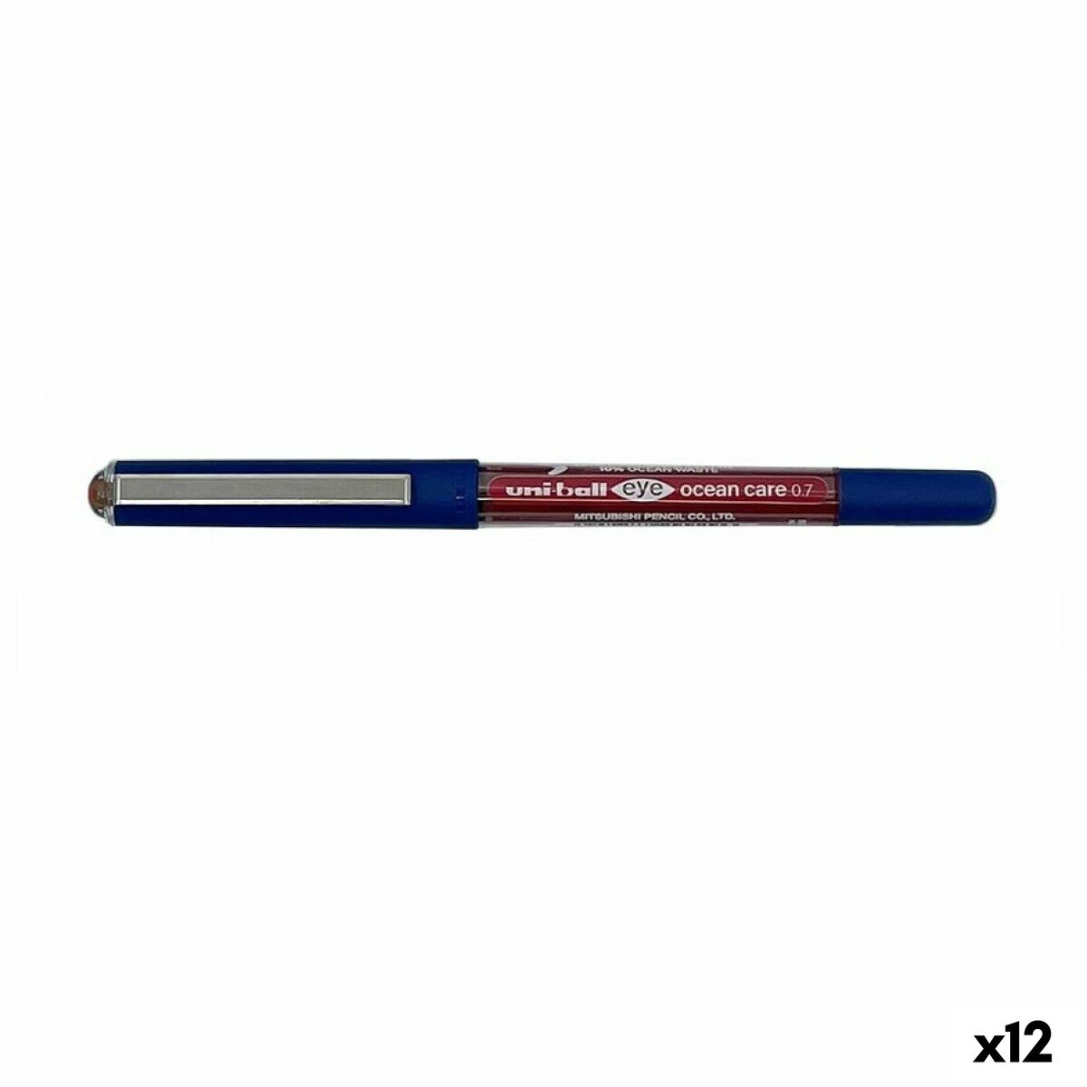 Esferográfica de tinta líquida Uni-Ball Eye Ocean Care 0,7 mm Vermelho (12 Unidades)