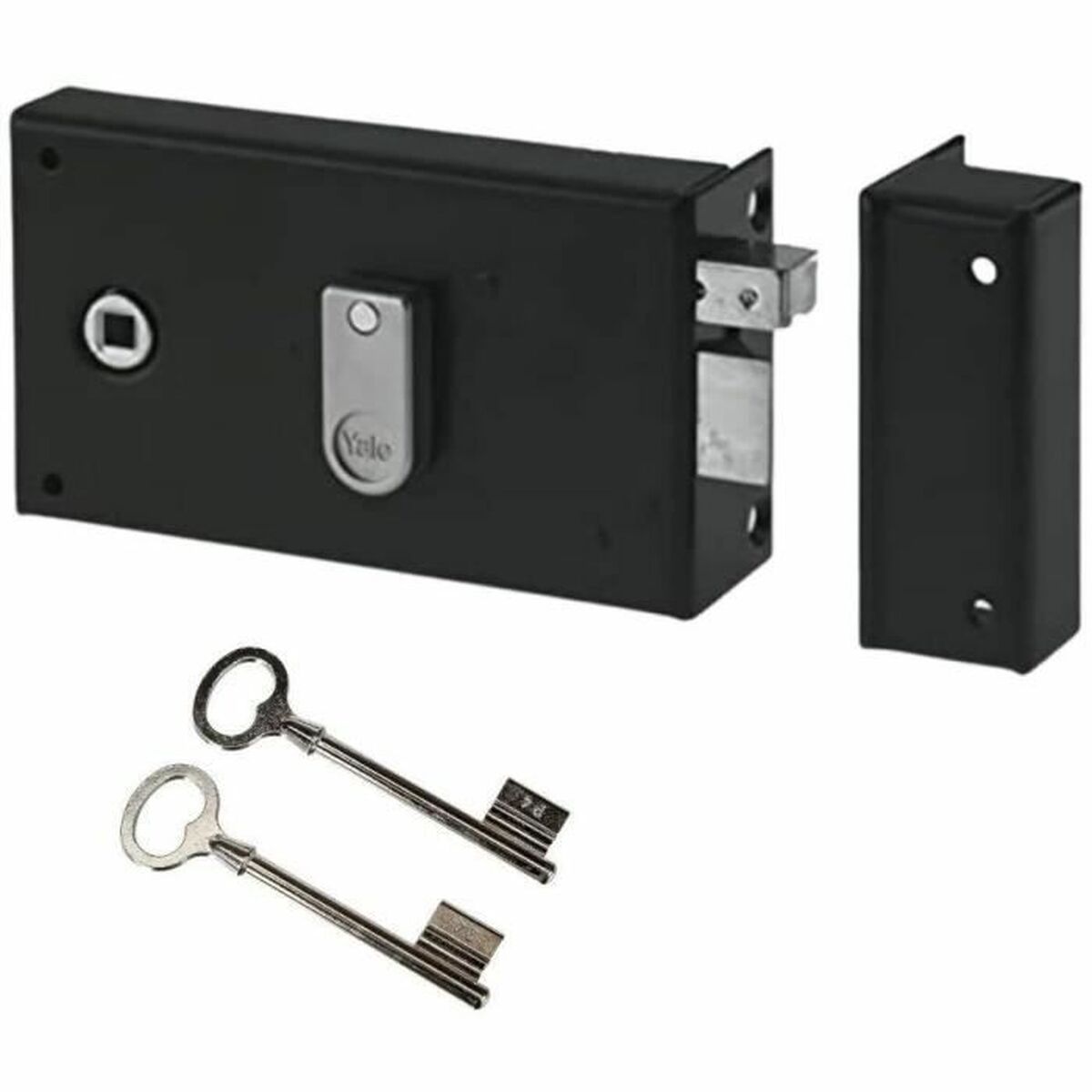 Fechadura de sobreposição Yale 19 x 5 x 14 cm 19,5 x 7 x 14 cm Caqui Metal Aço inoxidável Portas