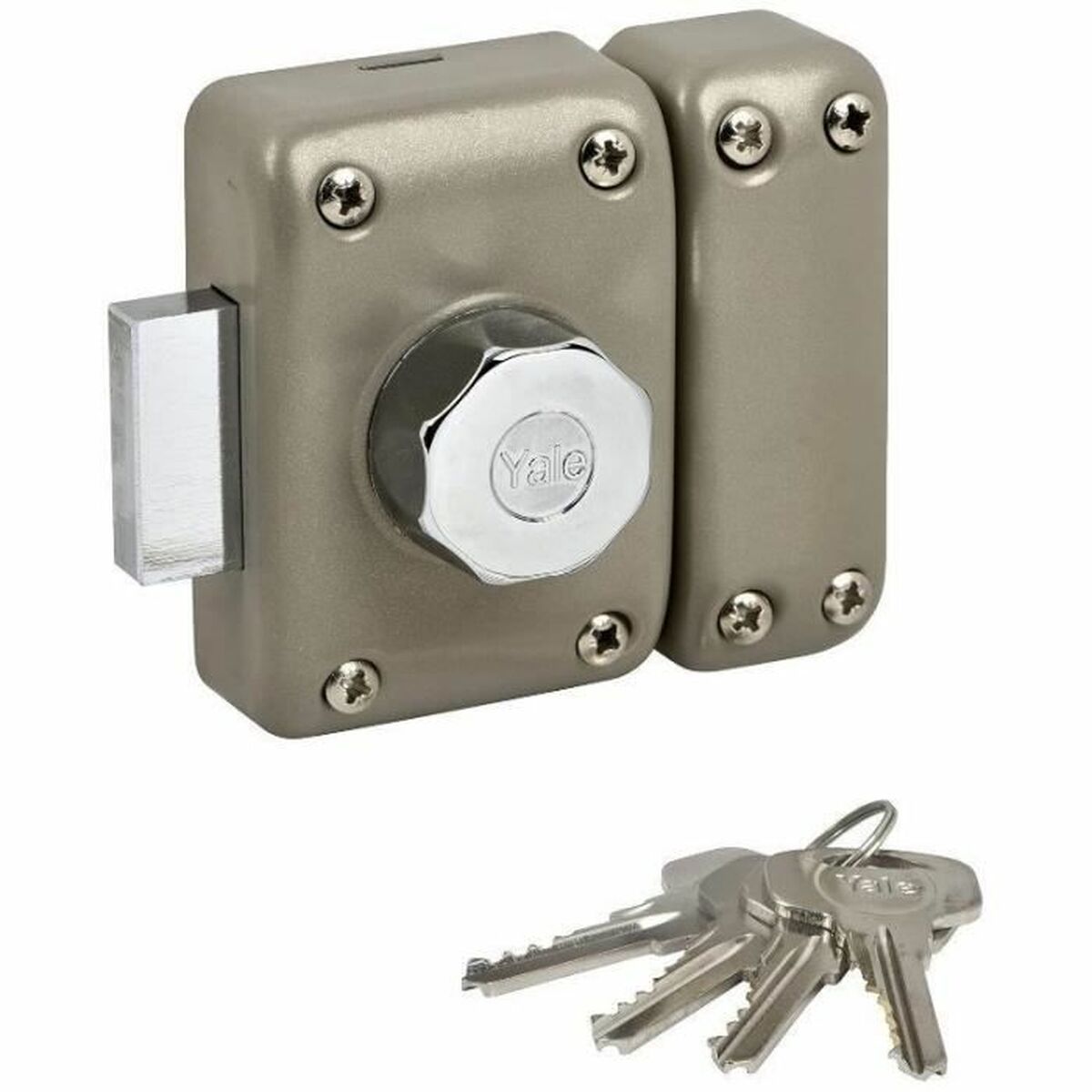 Fechadura de sobreposição Yale YV25BT-45/SC Aço Portas Ø 23 mm