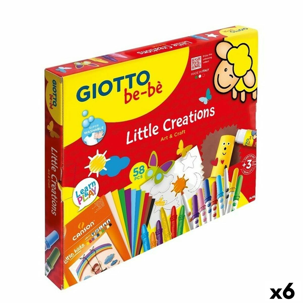 Conjunto de Desenho Giotto BE-BÉ Little Creations Multicolor (6 Unidades)