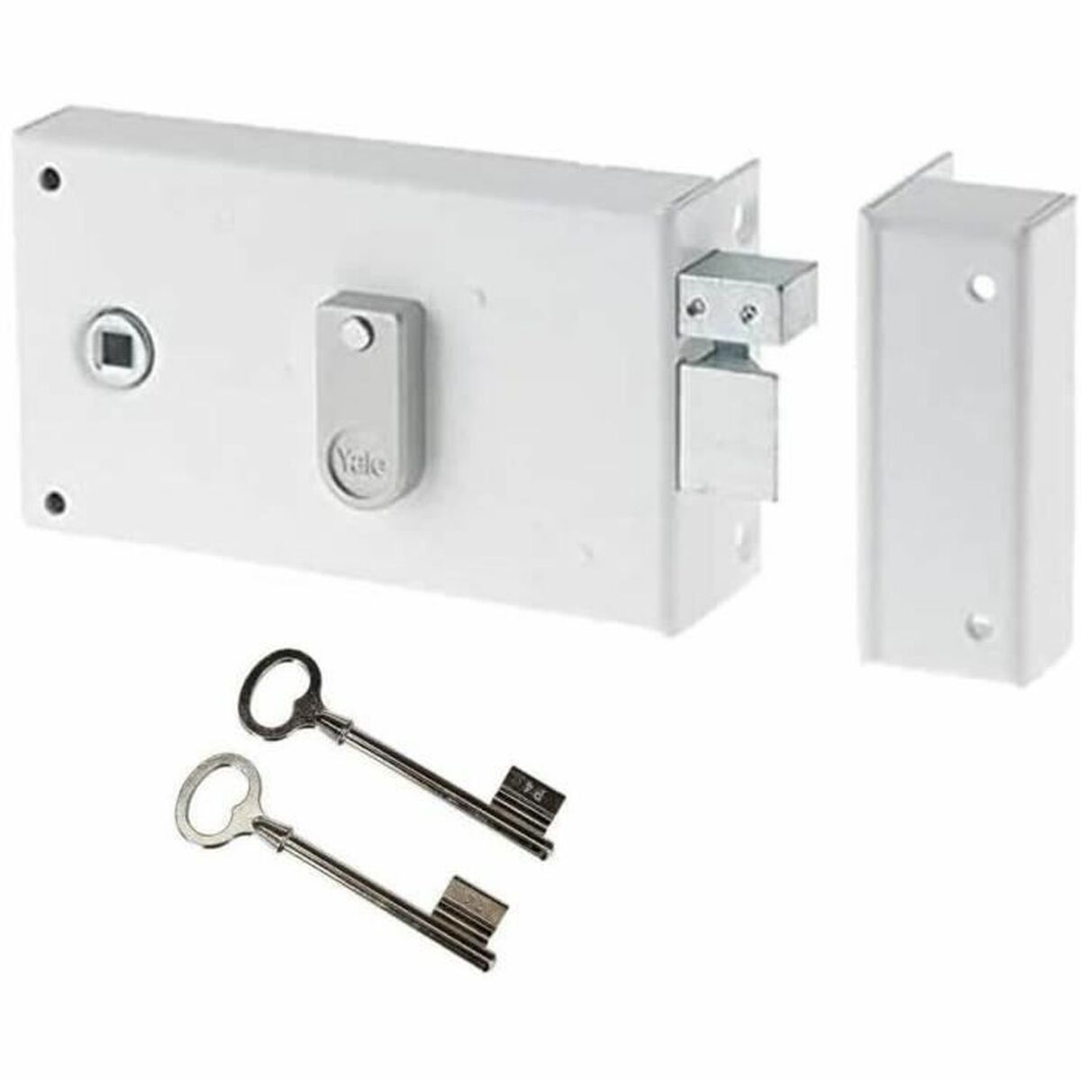Fechadura de sobreposição Yale YAH37D 19 x 5 x 14 cm 19,5 x 7 x 14 cm Branco Aço Portas